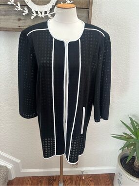 Ming Wang black cardigan blazer sweater ladies